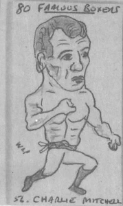 1992 Priddy Antiques 80 Famous Boxers #56 Charlie Mitchell - Picture 1 of 2