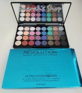 Paleta de sombras de ojos Maquillaje Revolution Ultra 32 sirenas para siempre en caja y sellada - Imagen 1 de 2