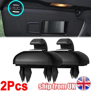 2X SUN VISOR CLIP HOLDER HOOK FOR AUDI A1 A3 A4 A5 Q3 Q5 TT BLACK 8U08575624PK - Picture 1 of 9