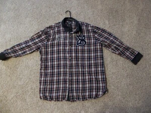 Men's Eight 732 Red/White Blue Button Down Shirt Dressy - Size 3XL - Picture 1 of 2
