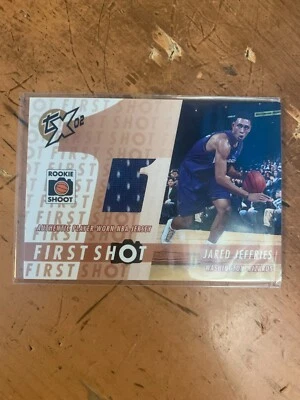 Reliquias de primer disparo Topps Xpectations 2002-03 #FSJJ Jared Jeffries Foto 1 de 2