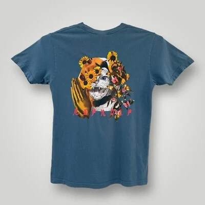 Rip n Dip Skate T-Shirt Mens Large Cat Praying Graphic Blue Skateboarding Tee - Image 1 of 4