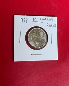 Moneda brasileña de 10 centavos 1978 - ¡Bonita moneda mundial!¡! - Imagen 1 de 2