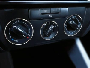 Per VW Scirocco 08-10 Alluminio Anello Ventilazione Anelli Cromati 3 pezzi - Picture 1 of 8