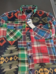 Nuevo con etiquetas Polo Ralph Lauren Para hombres Pequeño Suroeste Patchwork Patrón Navajo Azteca $168 - Imagen 1 de 7