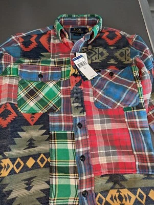 BNWT Polo Ralph Lauren Men's Small Southwest Patchwork Aztec Navajo Pattern $168 - Image 1 of 4