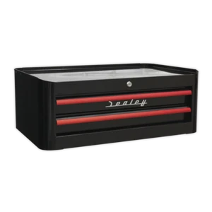 Sealey AP28102BR Mid-Box 2 Drawer Retro Style Black & Red Anodised Drawer - Picture 1 of 1