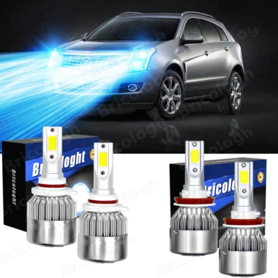 Para Cadillac SRX 2010-2016 - 4x Kit de faros LED haz alto y bajo bombilla 8000K Foto 1 de 4
