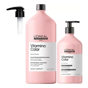 L'OREAL VITAMINO COLOR SHAMPOO 1.5 L + VITAMINO COLOR COND 750 ML + PUMP - Picture 1 of 3