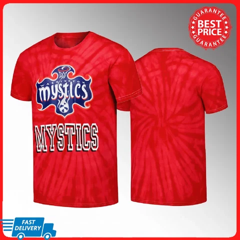 Washington Mystics WNBA Tie-Dye Red T-Shirt Fan Made Unisex All Size Cover