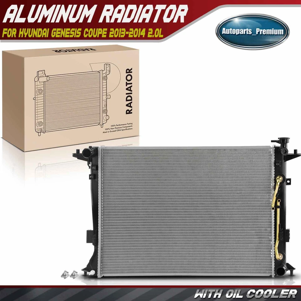 Auto Radiator w/ Trans Oil Cooler for Hyundai Genesis Coupe 2013-2014 2.0L Coupe - Image 1 of 4