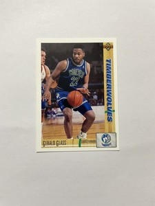 1991-92 Upper Deck Basketball Card #307 Gerald Glass Minnesota Timberwolves