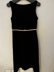 J.Crew Schuyler Kleid 6 (S) schwarz Baumwolle plissiert Empire Prinzessin Flare - Bild 1 von 6
