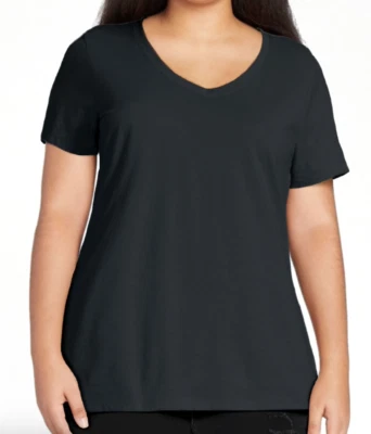 LOTE DE 3 CAMISETAS VNeck XL negras para mujer HANES Xtemp 42V0 Foto 1 de 3