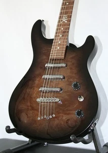 CHITARRA ELETTRICA ACEPRO AE-318 ROCK-ST-RAT MOGANO BURL TOP 3 ROSSETTO CORPO MOGANO - Foto 1 di 1