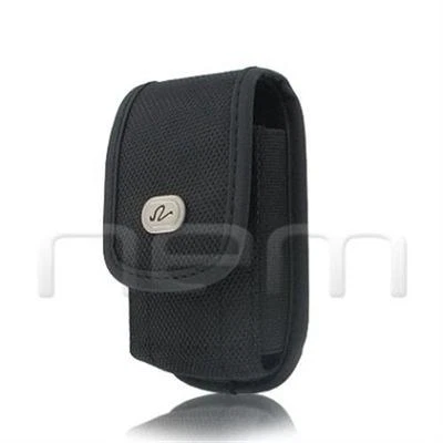 Black Vertical Heavy Duty Rugged Clip Case Pouch For Verizon Samsung Gusto 2 - Image 1 of 2