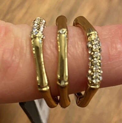 NWT Goldtone Ann Taylor Set Of 3 Stacking Rings - Image 1 of 3