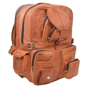 Zaino da viaggio uomo originale vintage zaino a tracolla borsa pelle - Foto 1 di 7