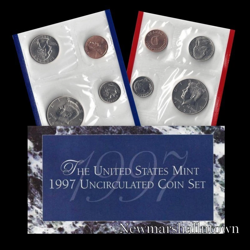 1997 P+D U.S. Mint Set ~ Kennedy Washington Roosevelt Jefferson Lincoln US Coins - Image 1 of 1
