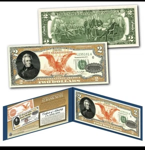 1882 Series Andrew Jackson $10,000 Gold Certificate designed on a Modern $2 Bill - Picture 1 of 1