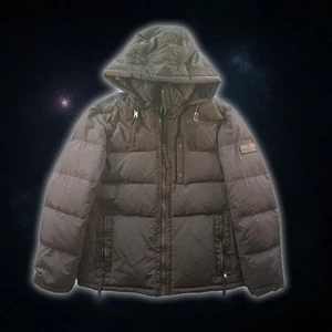 Andrew Marc New York Black Down Faux Fur Winter Puffer Jacket Men's Size Medium - Picture 1 of 10