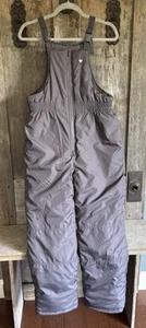 Pantalones de nieve Carter's con babero para niños talla 14 cremallera completa aislados grises - Imagen 1 de 7