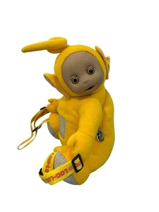 Vintage Teletubbie Laa Laa Yellow Plush Backpack 1990’s 15" Rubber Face Rare - Picture 1 of 9