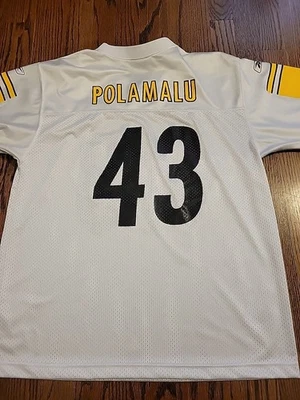 Camiseta de fútbol americano Reebok Troy Polamalu Pittsburgh Steelers NFL juvenil XL 18-20 niño Foto 1 de 4
