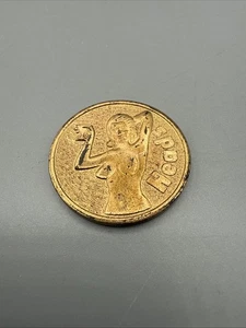 Moneda Abatible Cabezas o Colas Mujer Desnuda De Colección Tono Cobre Ficha Hombre Riesgo Cueva - Imagen 1 de 2