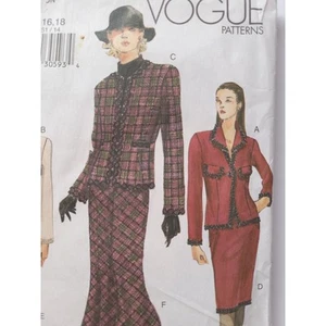 Vogue 7151 Sewing Pattern for Skirt Suit w Jacket, Bias Skirt, B36 to B40 - Picture 1 of 9