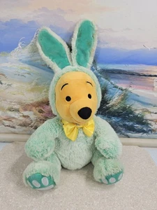 Disney Store Winnie Puuh grüne Hasenohren Plüsch Ostern 14 cm *lesen* - Bild 1 von 7