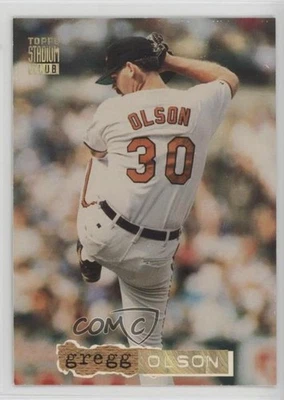 1994 Topps Stadium Club Golden Rainbow Gregg Olson #196 - Image 1 of 2