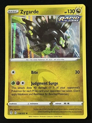 Zygarde Holo SWSH07: Evolving Skies #118/203 Pokemon TCG - Image 1 of 2