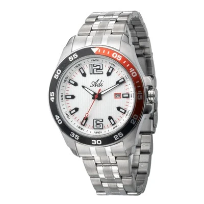 Мужские спортивные часы Adi нержавеющая сталь, 45 мм, белый циферблат, 50 м водонепроницаемые - Изображение 1 из 4