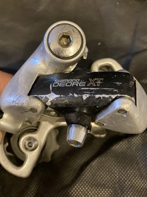 Vintage Shimano Deore XT RD-M735 Short Cage Rear Derailleur 7/8 Speed - Image 1 of 4