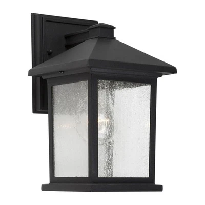 Forte Lighting 1855-01 1 Light 11" Tall Outdoor Wall Sconce - Black - Image 1 of 3