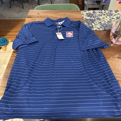 PARA HOMBRES ANTIGUA NBA Philadelphia 76ers Polo L GRANDE AZUL/BLANCO RAYAS NUEVO CON ETIQUETAS Foto 1 de 4