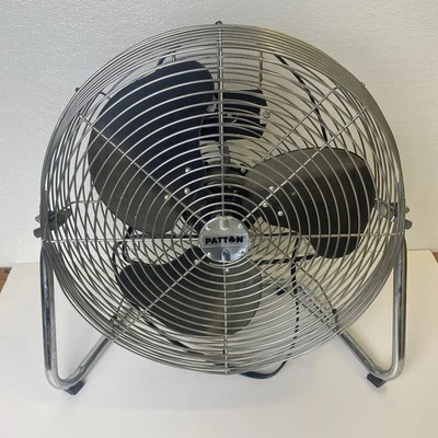 Vintage Patton U2-1403 High Velocity Industrial Floor Fan 14" 3-Speed Works Well - Image 1 of 4