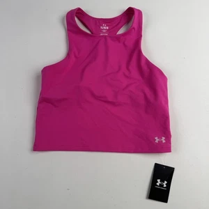 Under Armour Motion Big Girls Activewear Crop Tank Rebel Pink Racerback Sz L NWT - Picture 1 of 4