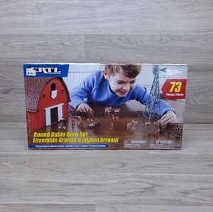 NIB ERTL Round Gable Barn Set 73 Pieces 1/64 Scale Play Set LP69929 Tomy Farm - Picture 1 of 11