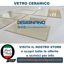 VETRO CERAMICO 4 MM PER STUFE TERMOCAMINI, CAMINI SCEGLI TRA LE MISURE IN CM