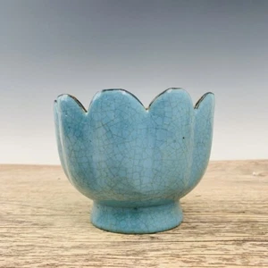 5,7" Chinesische Antike Porzellan Song Ru Ofen Borneol Lotus Schale - Bild 1 von 9