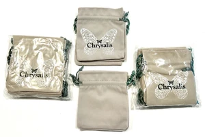 Chrysalis Schmetterling Schmuck grau Samt Kordelzug Beutel Aufbewahrung - 26 Stück - Bild 1 von 4