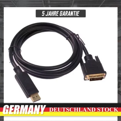 M43 DisplayPort auf DVI Kabel 1,8m 1080P DP zu DVI Konverter für Monitor NEU - Bild 1 von 4