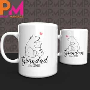 MUG SET PERSONALISED GRANDAD & GRANDMA MUMMY AND DADDY HIS HER PRESENT GIFT - Picture 1 of 3