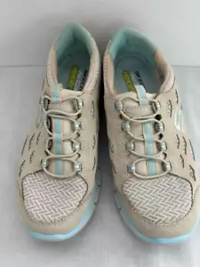 Skechers Size 6 Air Cooled Memory Foam 22898 beige sneakers shoes slip on - Picture 1 of 9