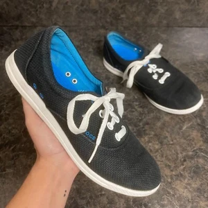 CROC Nero LoPro Long Vamp Plim Sneaker Donna Taglia 7 - Foto 1 di 8