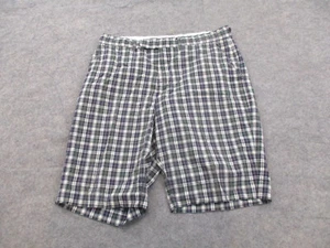 Polo Ralph Lauren Shorts Mens 34 Blue Green Plaid Chino Adult Casual 11" - Picture 1 of 9