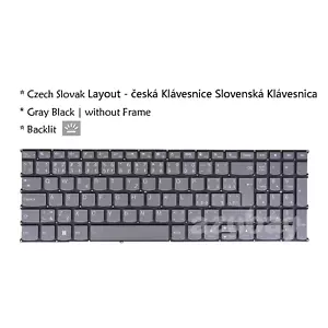 Teclado checo eslovaco CS para Lenovo IdeaPad 3-17ADA6 3-17ALC6 3-17ITL6 retroiluminado - Imagen 1 de 10
