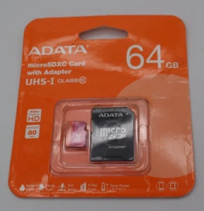 64 GB ADATA Premier micro SDXC Card with Adapter UHS-I Class 10 - Photo 1 sur 2